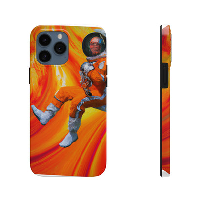 "Journeying in the Burning Orange Galaxy" - The Alien Tough Phone Cases