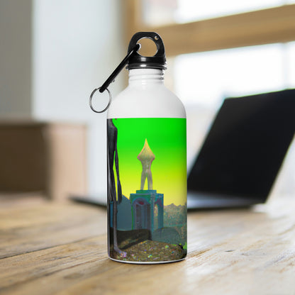 "Intergalactic Wanderings: Exploring the Storied Ruins of a Long-Forgotten Castle" - The Alien Stainless Steel Water Bottle