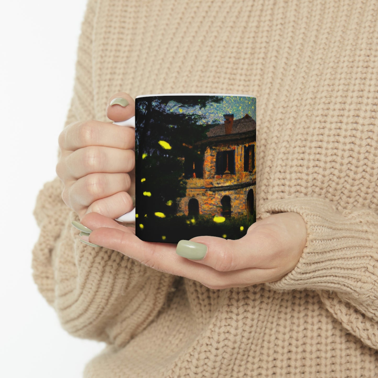 "A Shining Embrace of Fireflies" - The Alien Ceramic Mug 11 oz