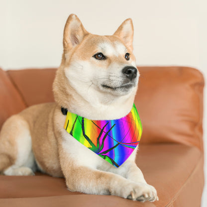 "A Spinnerette's Prismatic Web" - The Alien Pet Bandana Collar