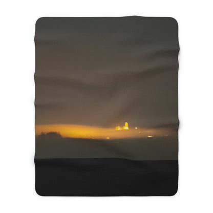 "Distant Illumination" - The Alien Sherpa Fleece Blanket