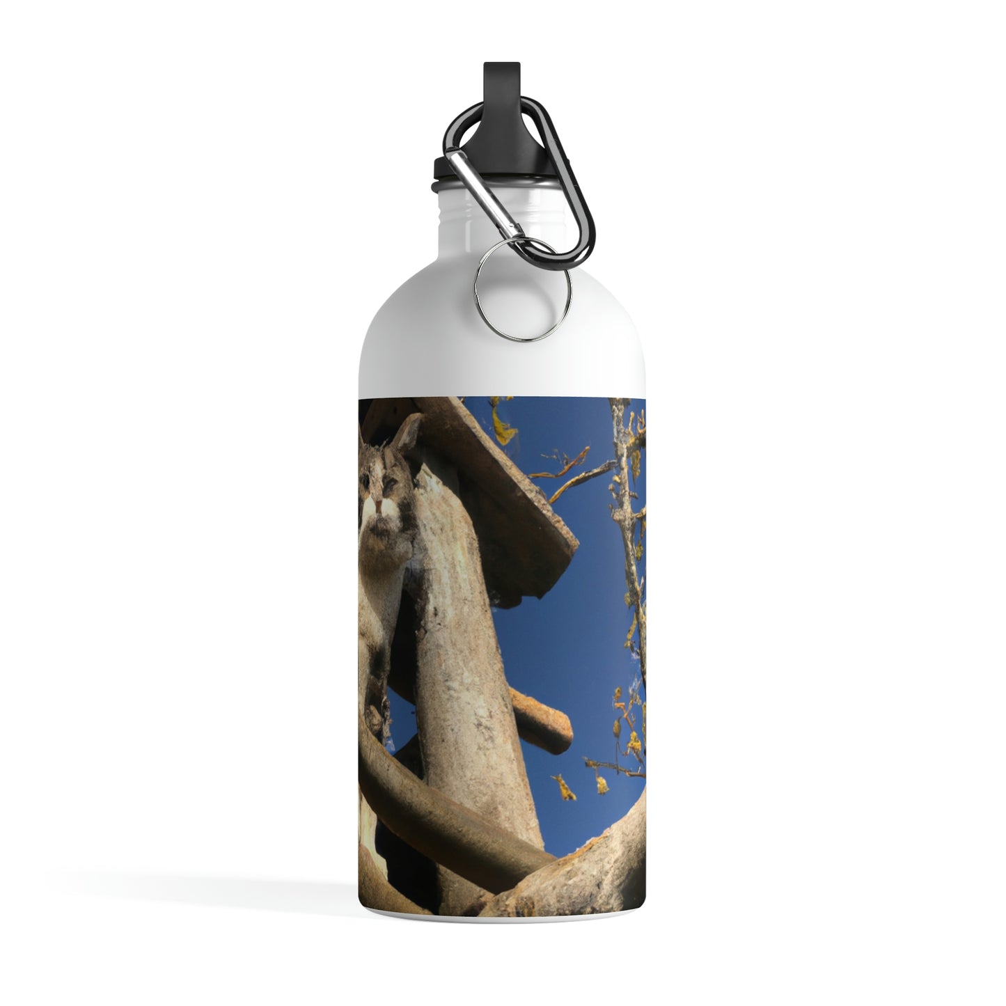 "Kitty in the Ruins" - The Alien Stainless Steel Water Bottle