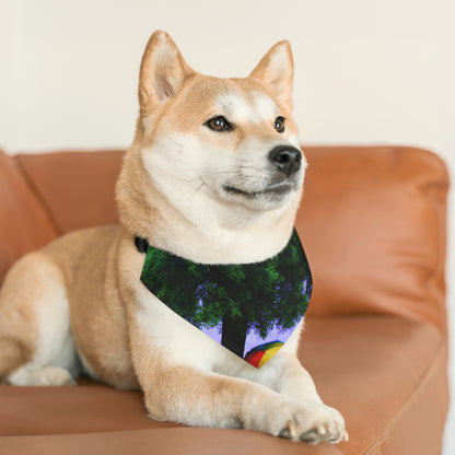 "Bajo el cielo lluvioso". - El collar de bandana para mascota alienígena