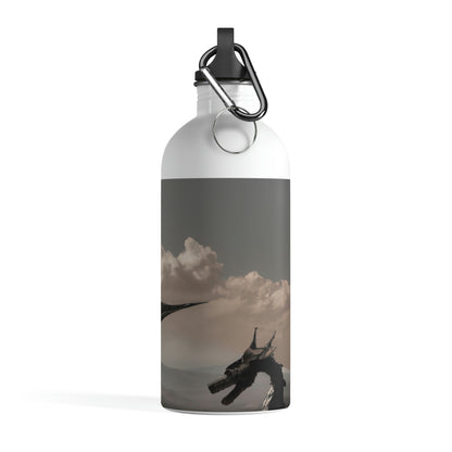 "A Warrior's Last Stand: The Battle Against the Metal Dragon" - The Alien Stainless Steel Water Bottle