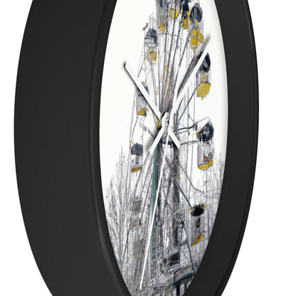 "Lonely Wheel in a Winter Wonderland" - El reloj de pared alienígena