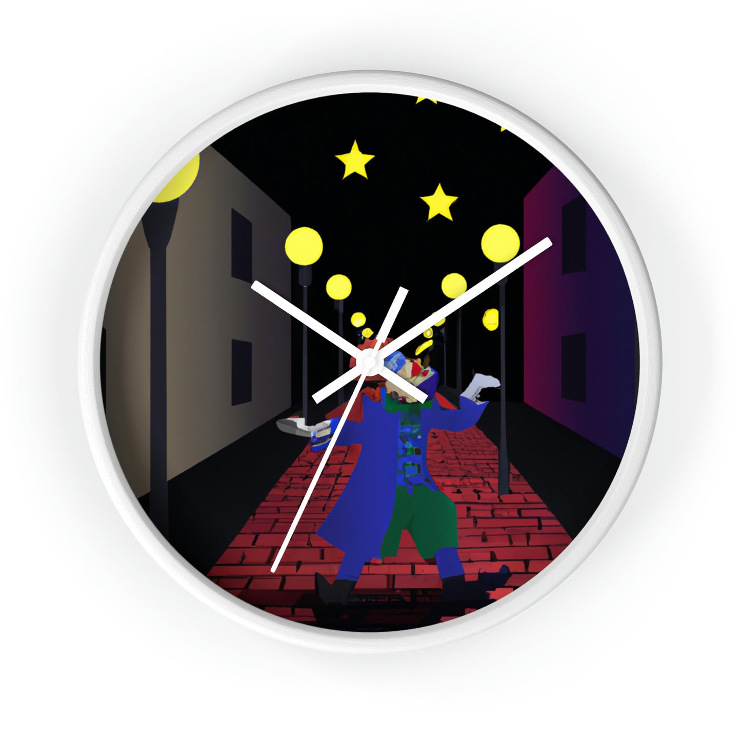 "Alley Star Juggler" - The Alien Wall Clock