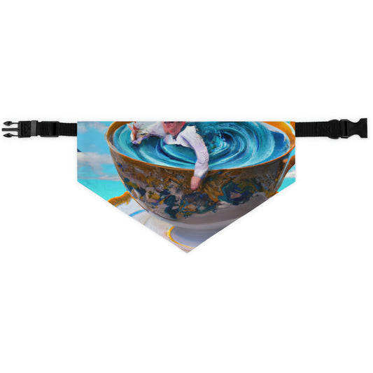 "Adrift in a China Cup: The Story of a Lost Child's Oceanic Adventure" - The Alien Pet Bandana Collar