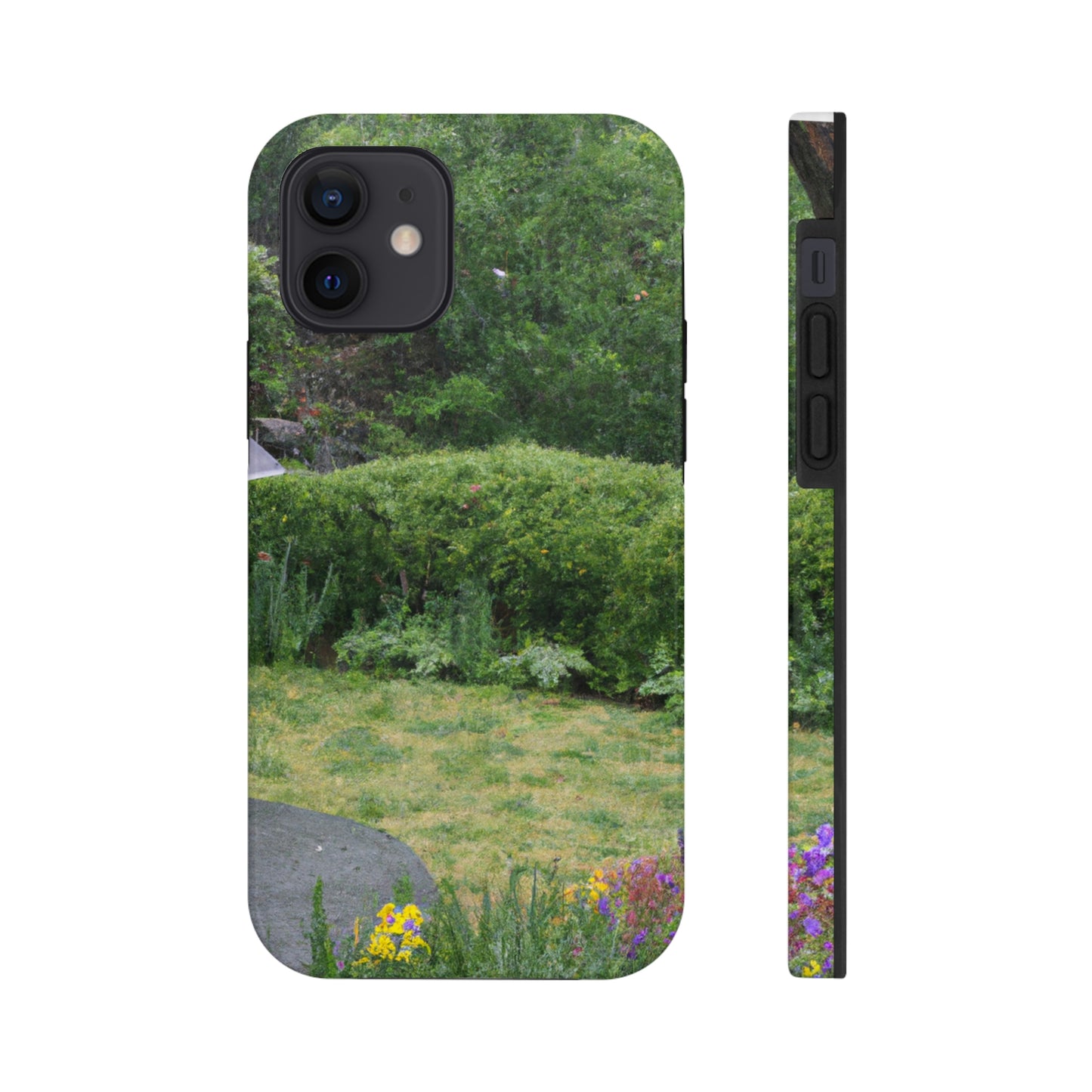 "Rainy Refuges: Uncovering the Fortune of a Garden Under an Umbrella" - The Alien Tough Phone Cases