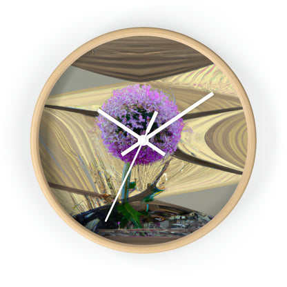 "A Blooming Miracle: Beauty in Chaos" - The Alien Wall Clock