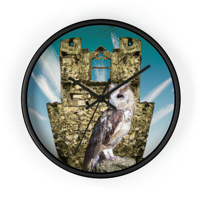 "A Sentinal Among Ruins: An Unstirred Owl's Perch" - The Alien Wall Clock