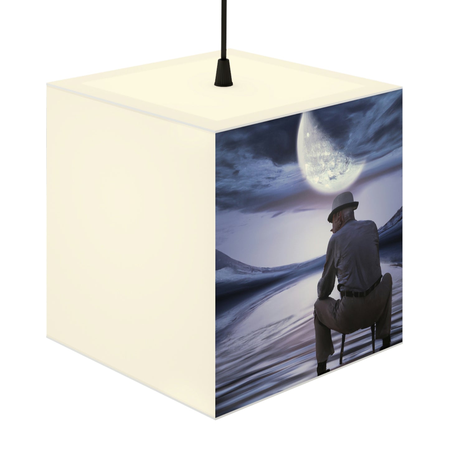 Moonlight Reflections on a Quiet Lake - The Alien Light Cube Lamp