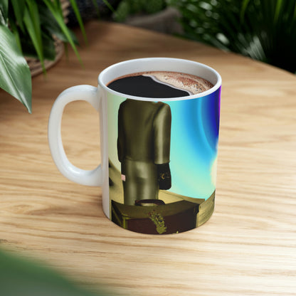 'A Strange New World: The Time Travellers' Journey' - The Alien Ceramic Mug 11 oz