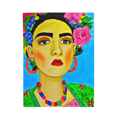 "Fierce and Free: Un tributo a las mujeres mexicanas inspirado en Frida Kahlo" - The Alien Velveteen Plush Blanket