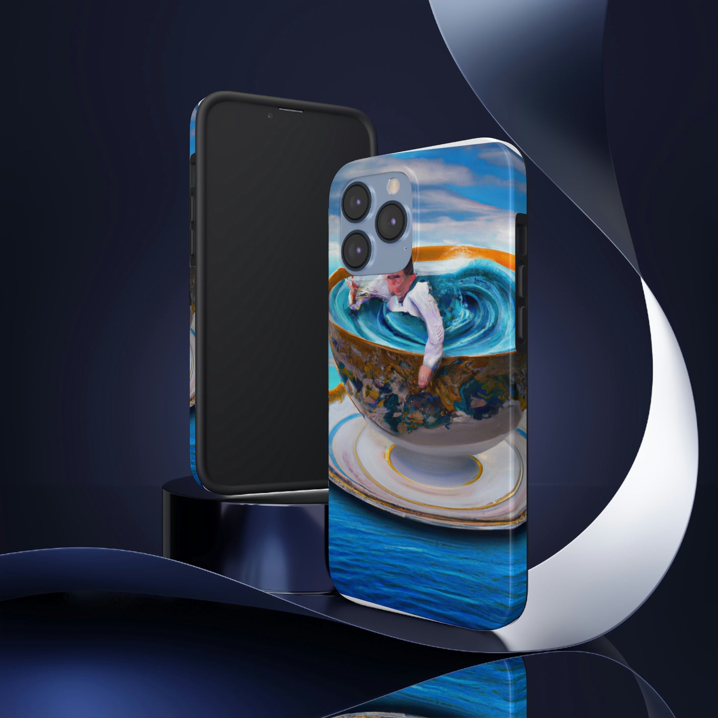 "Adrift in a China Cup: The Story of a Lost Child's Oceanic Adventure" - The Alien Tough Phone Cases