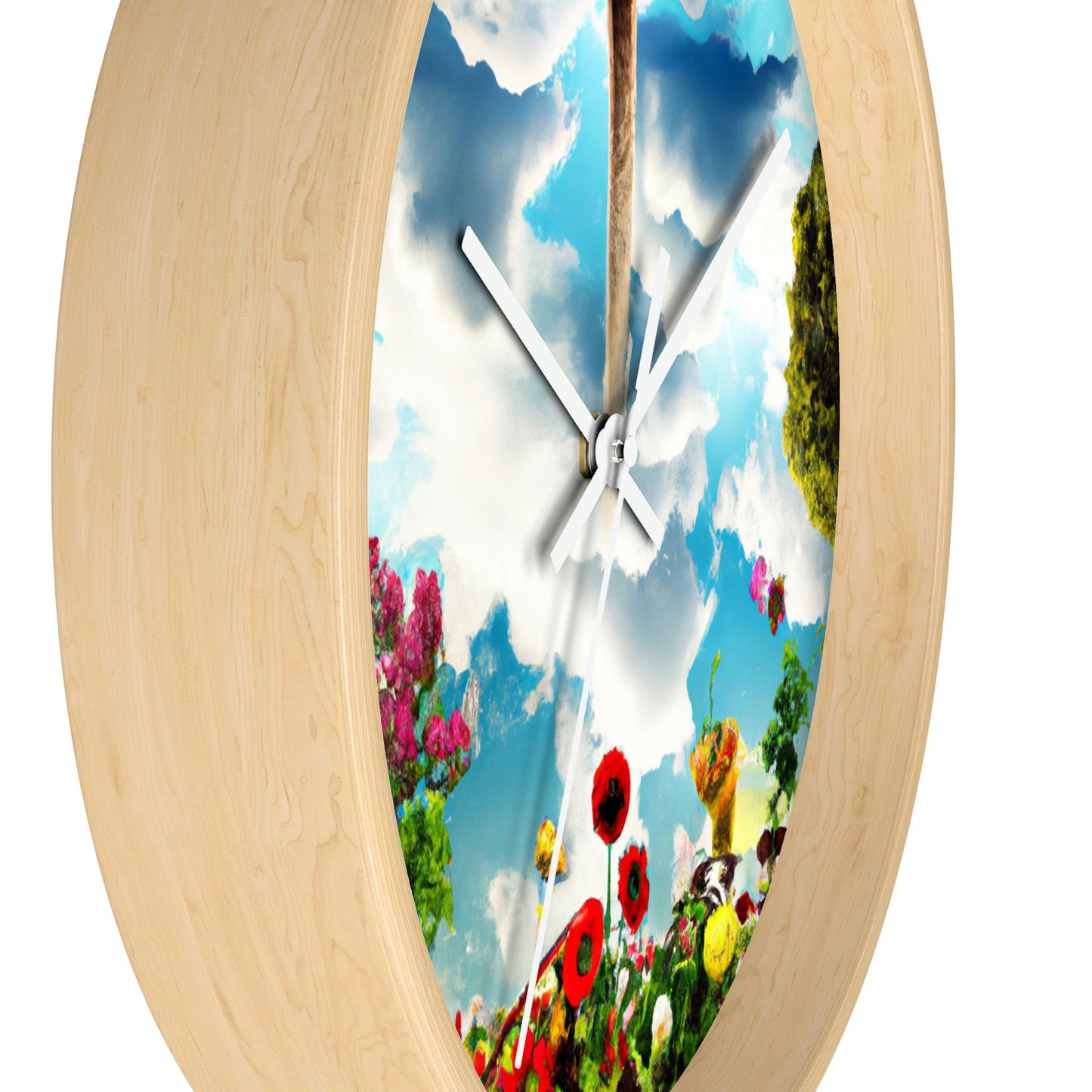 Rainbow Sky Garden - The Alien Wall Clock