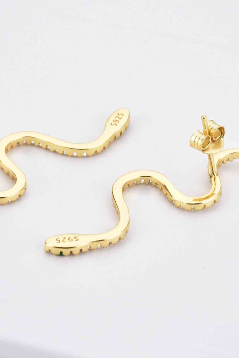 Schlangenförmige Ohrringe aus 925er Sterlingsilber