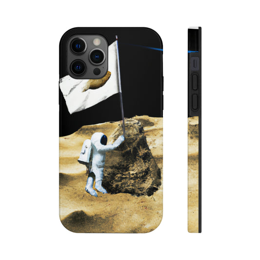 "Reclamando espacio: la plantación de la bandera del asteroide del astronauta" - The Alien Tough Phone Cases