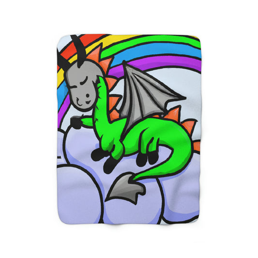 "A Dreamy Dragon's Nap" - The Alien Sherpa Fleece Blanket