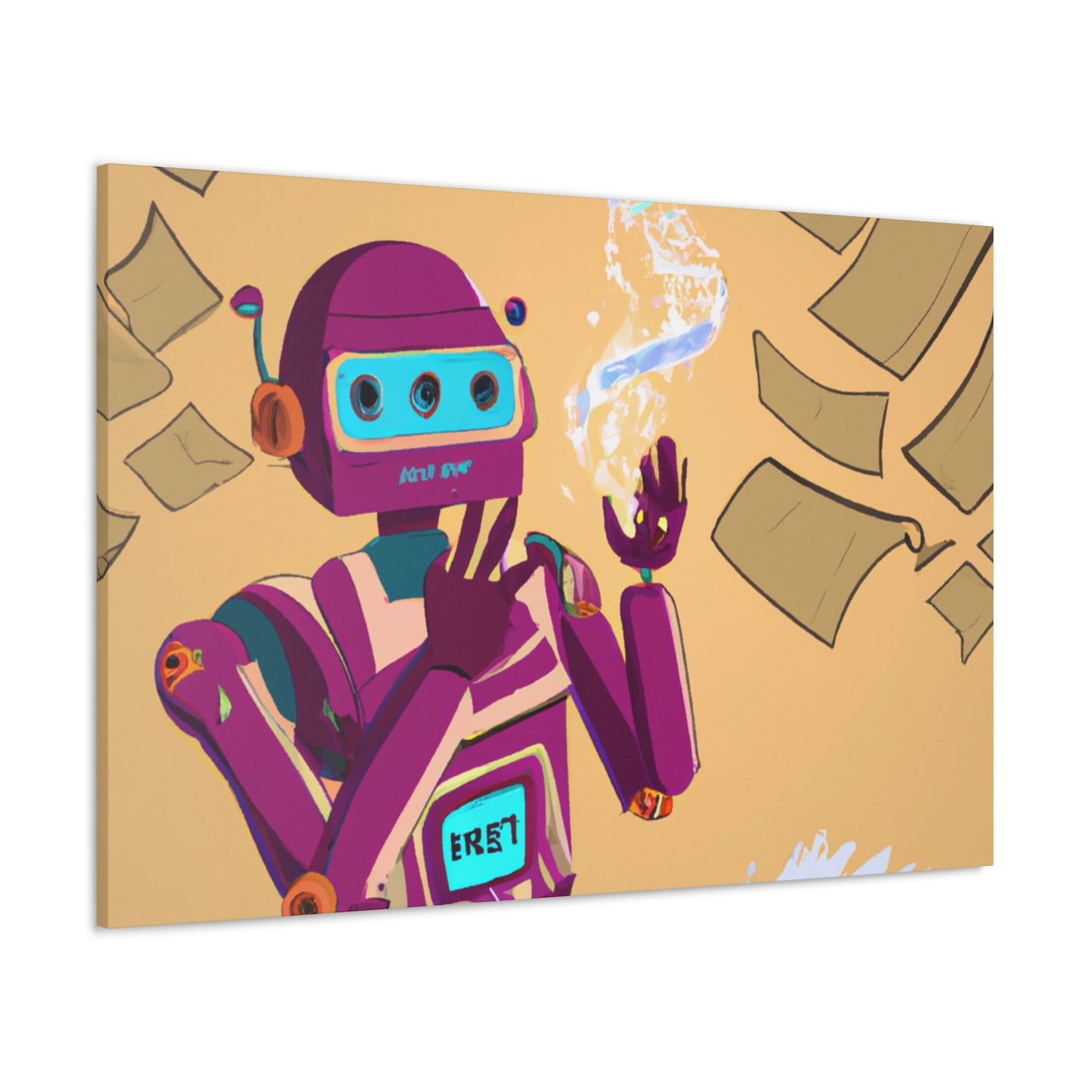 "Robot Librarian and the Magical Tome" - The Alien Canva