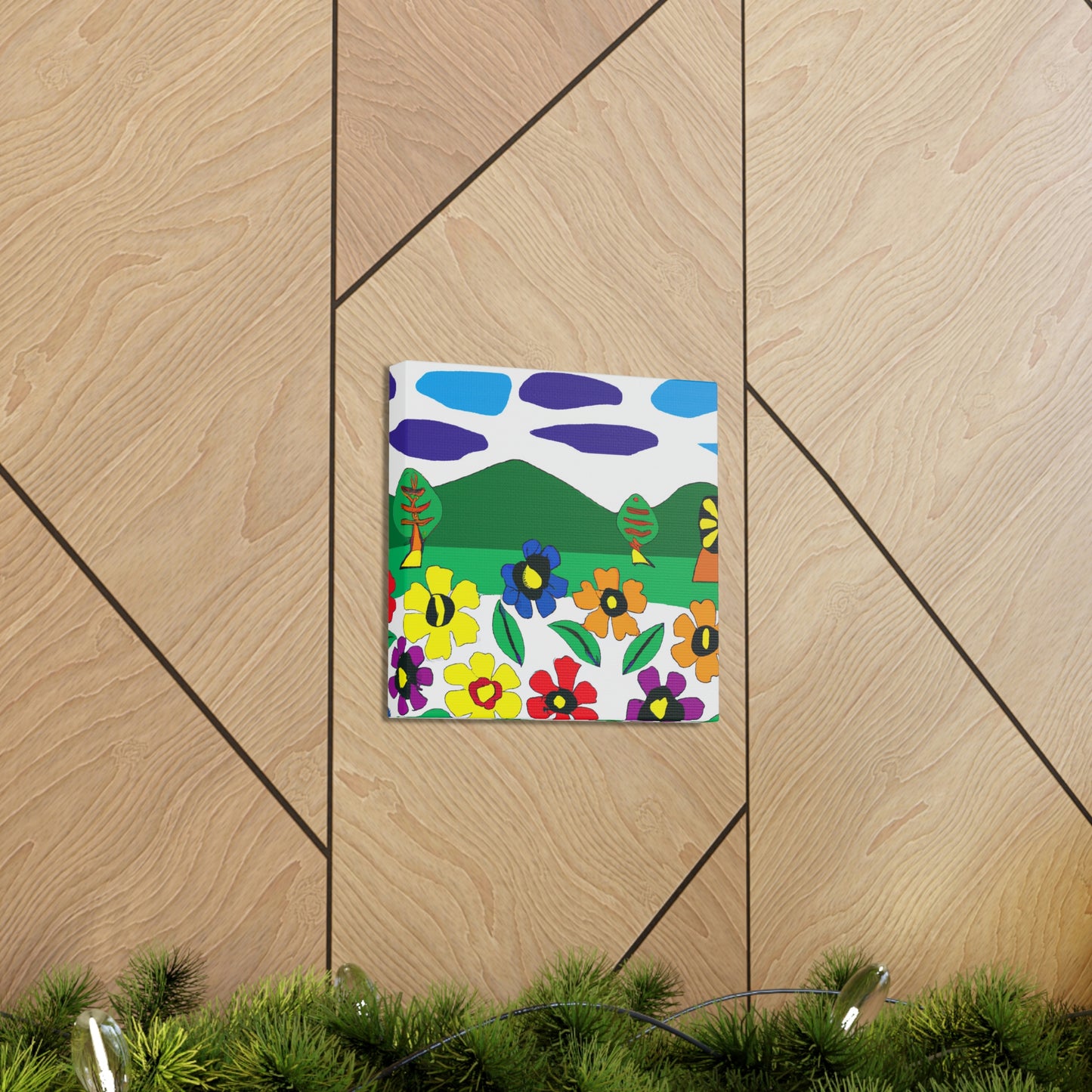 "Blooming Landscape: A Local Mural of Art and Nature" - Canvas