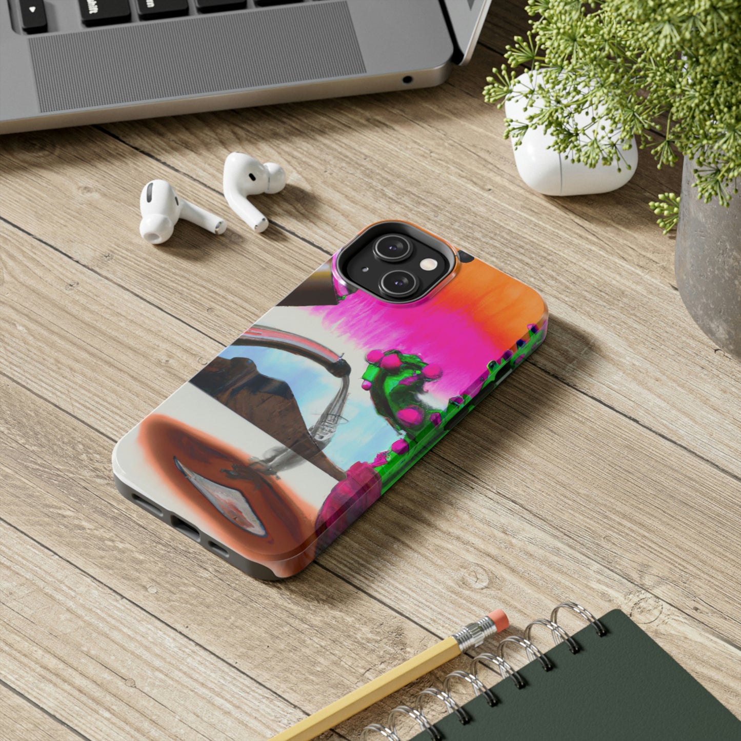 "Un momento incómodo con cafeína: la historia de un bot y un cactus" - The Alien Tough Phone Cases