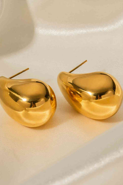 Pendientes de cobre bañados en oro de 18 quilates