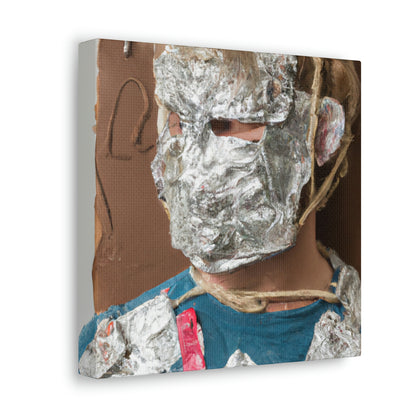 "Metallic Reflections: Unexpected Materials in Self-Portraiture" - Canvas