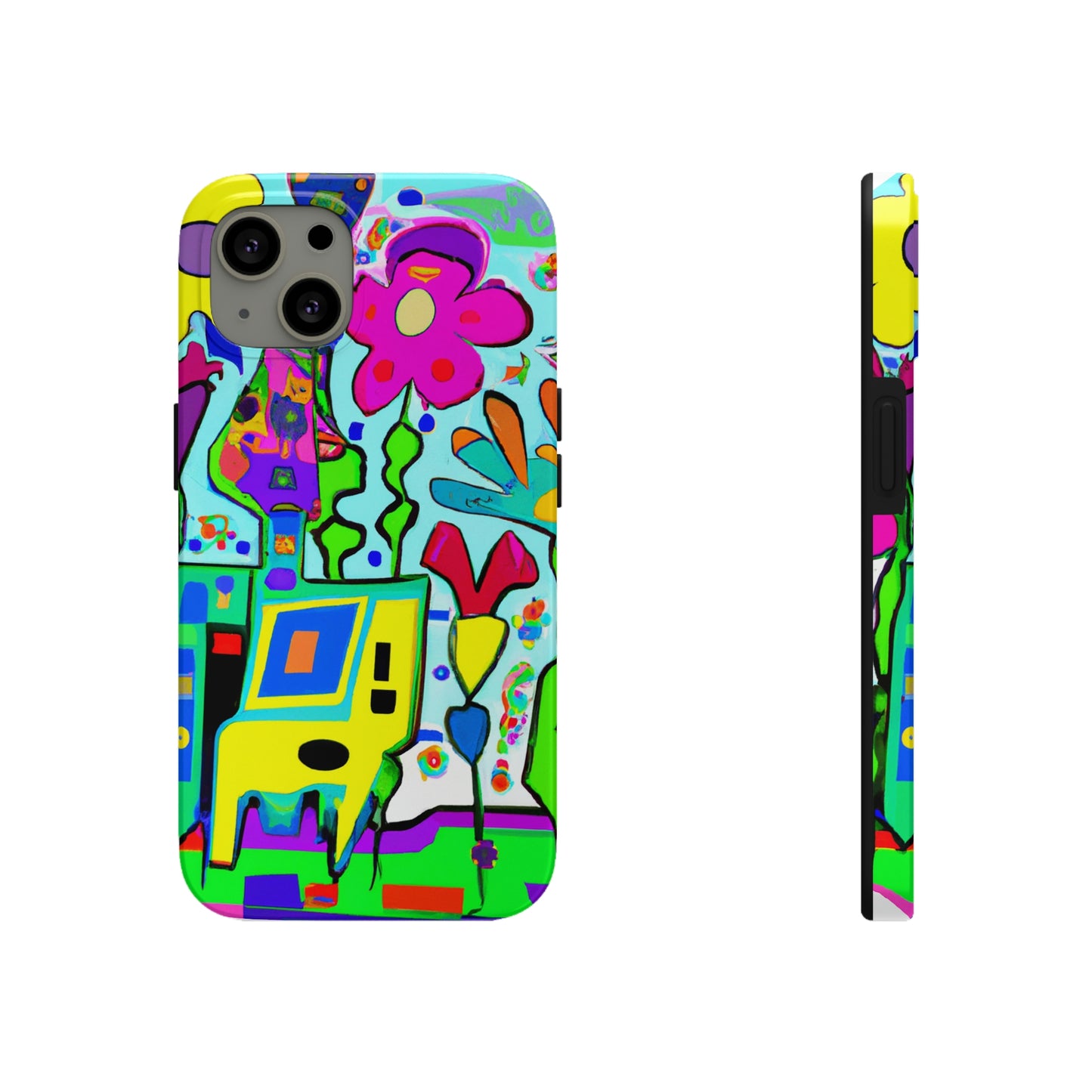 "Ein mystischer Garten aus Regenbogenblättern" - Die Alien Tough Phone Cases