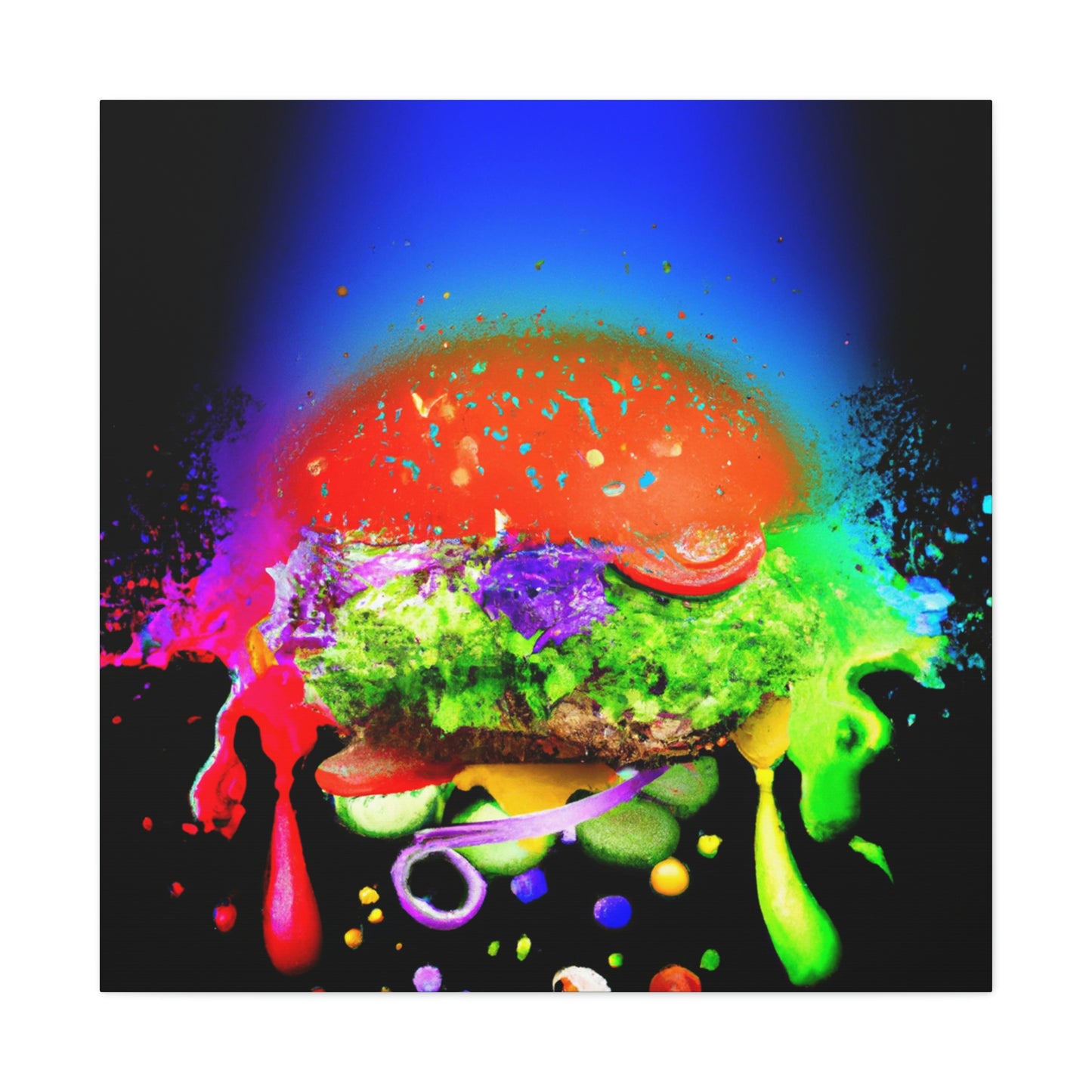 "Burger Rainbow" - Die Alien-Canva