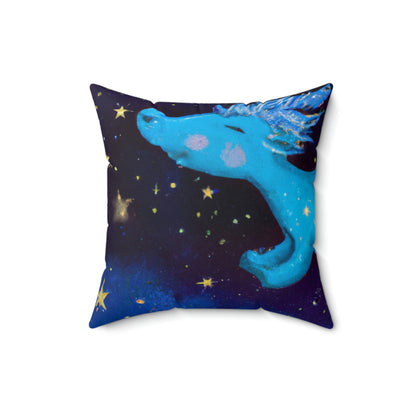 "Drifting Among the Stars: The Story of a Baby Dragon" - The Alien Square Pillow