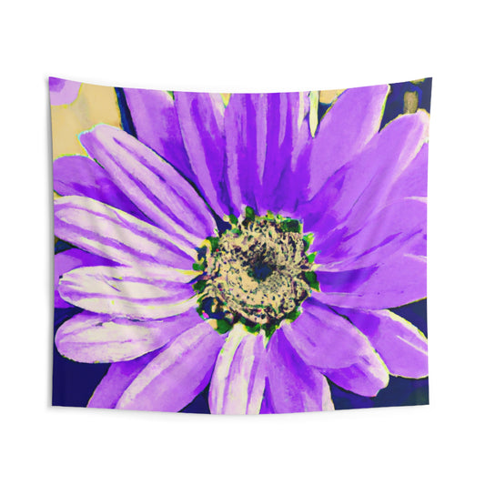 Purple Petals Popping: Create an Eye-Catching Daisy-Rose Fusion - The Alien Wall Tapestries