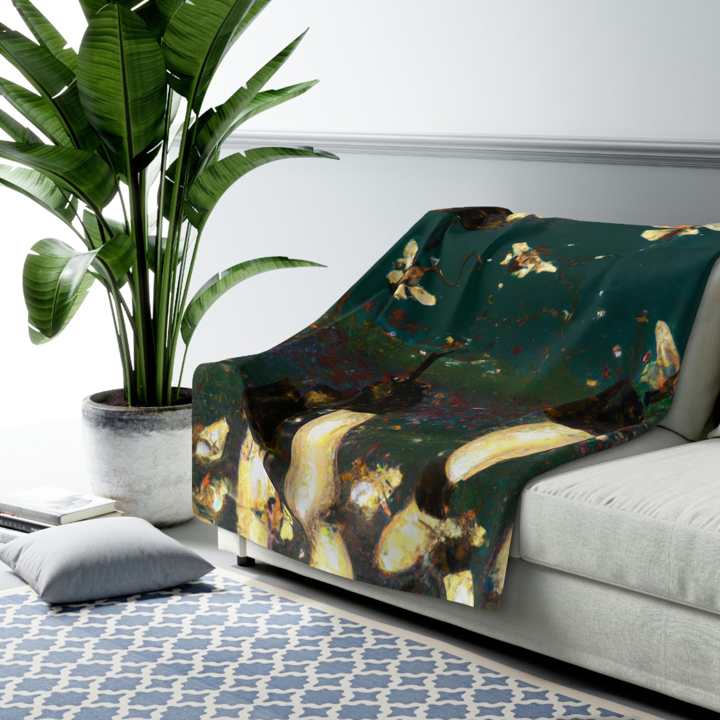 Twinkling Fireflies in the Evening Sky - The Alien Sherpa Fleece Blanket