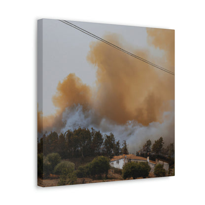 "The Forgotten Village: Under Siege by Treacherous Fires" - The Alien Canva