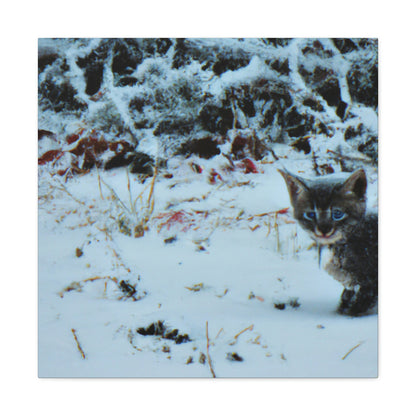 "Brave Kitten in the Frozen Storm" - The Alien Canva