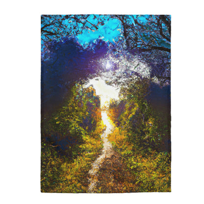 "A Beam of Light on a Forgotten Path" - The Alien Velveteen Plush Blanket