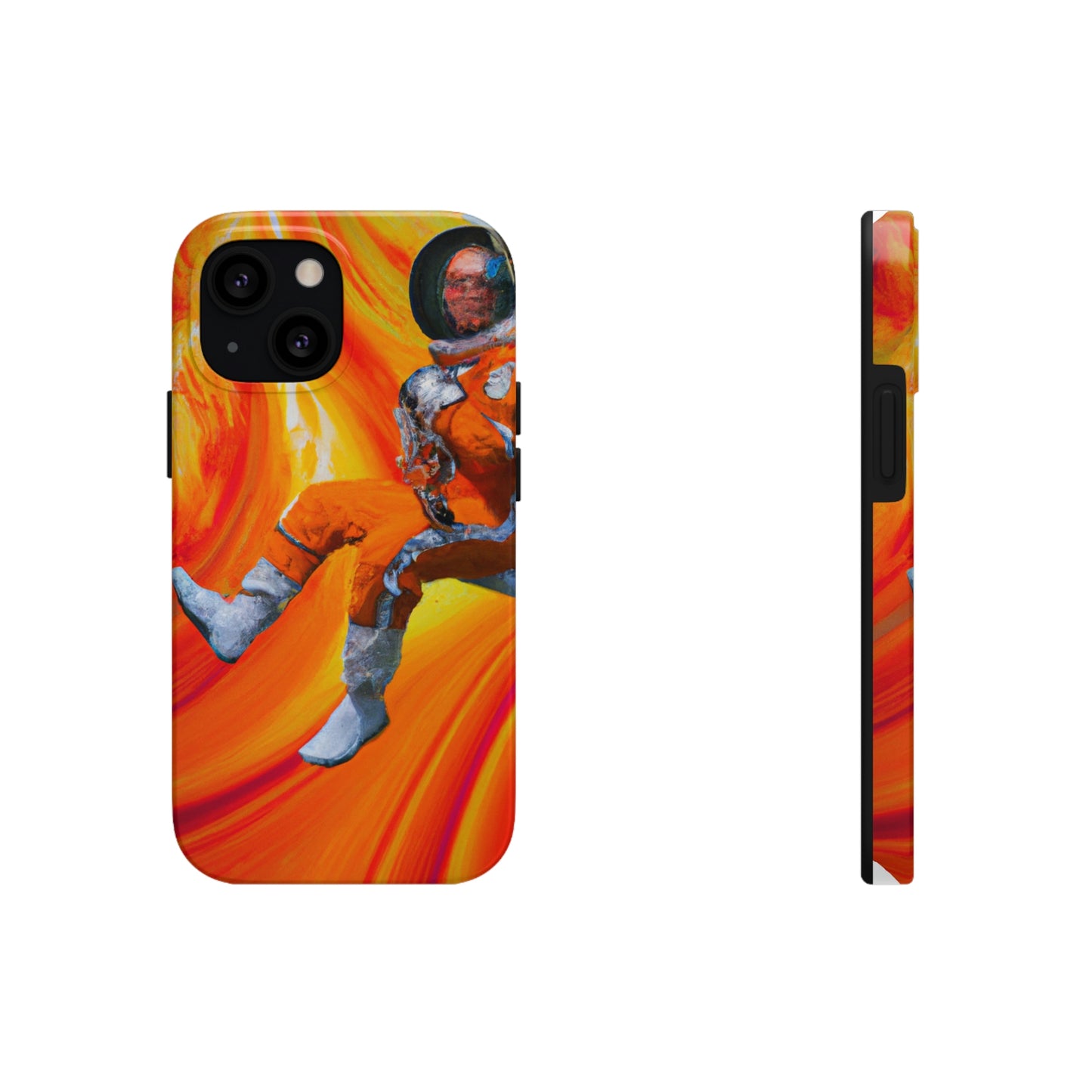 "Journeying in the Burning Orange Galaxy" - The Alien Tough Phone Cases