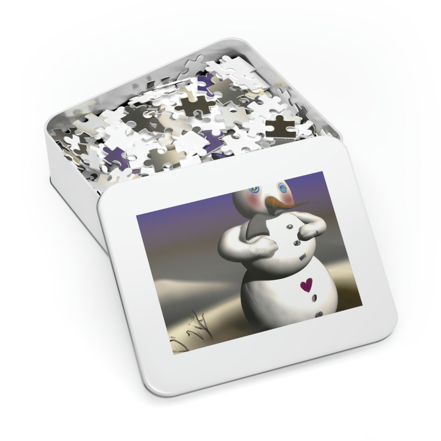 "Chilly But Hopeful: The Snowman's Quest For A Hug" - The Alien Jigsaw Puzzle