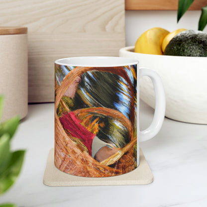 "Autumn Picnic in the Forest" - The Alien Ceramic Mug 11 oz