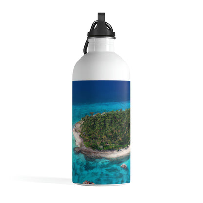 "Exploring Mystery Island by Airship" - The Alien Stainless Steel Water Bottle