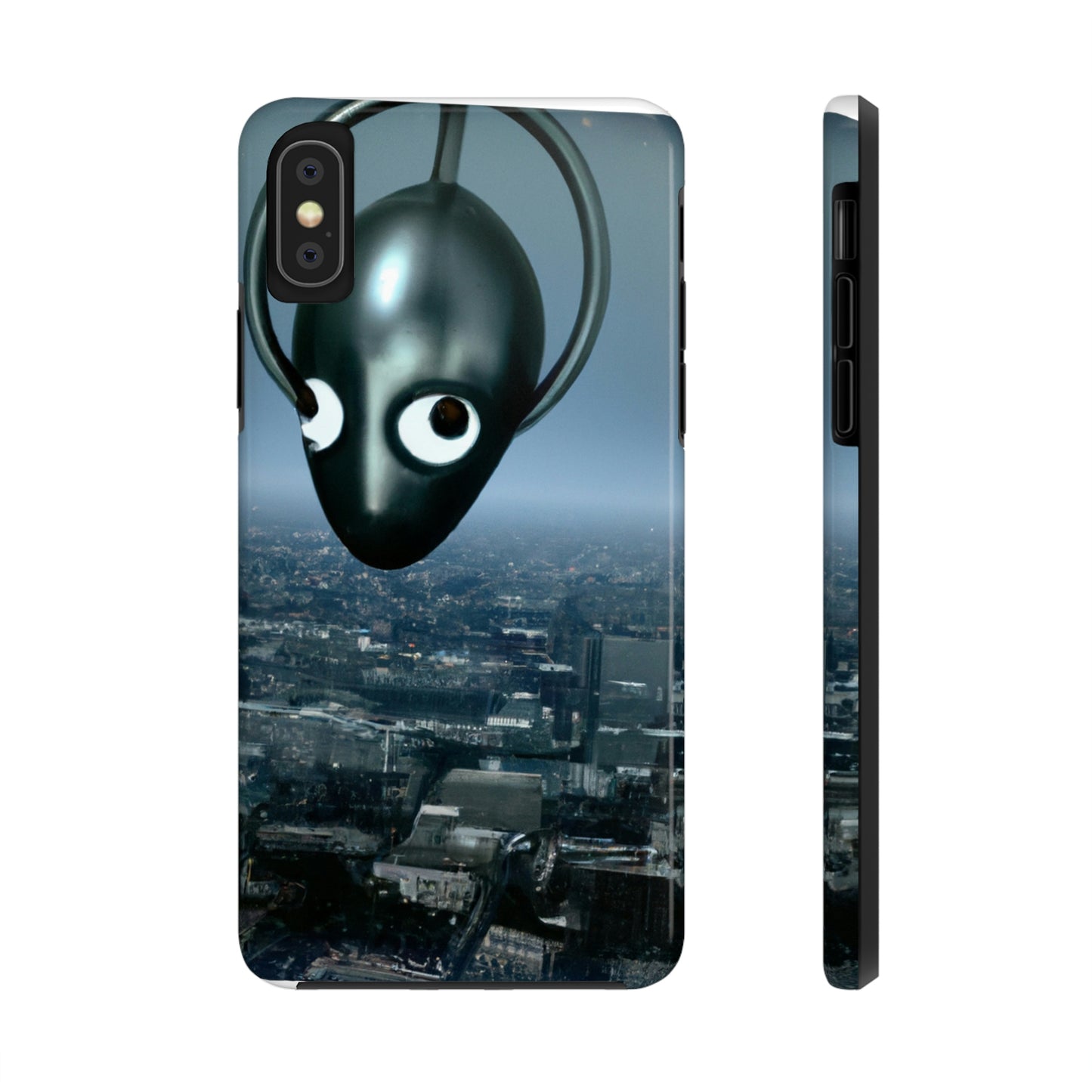 "Ein ferner Funke: Die Suche eines Außerirdischen nach einem Zufluchtsort in der Stadt." - Die Alien Tough Phone Cases