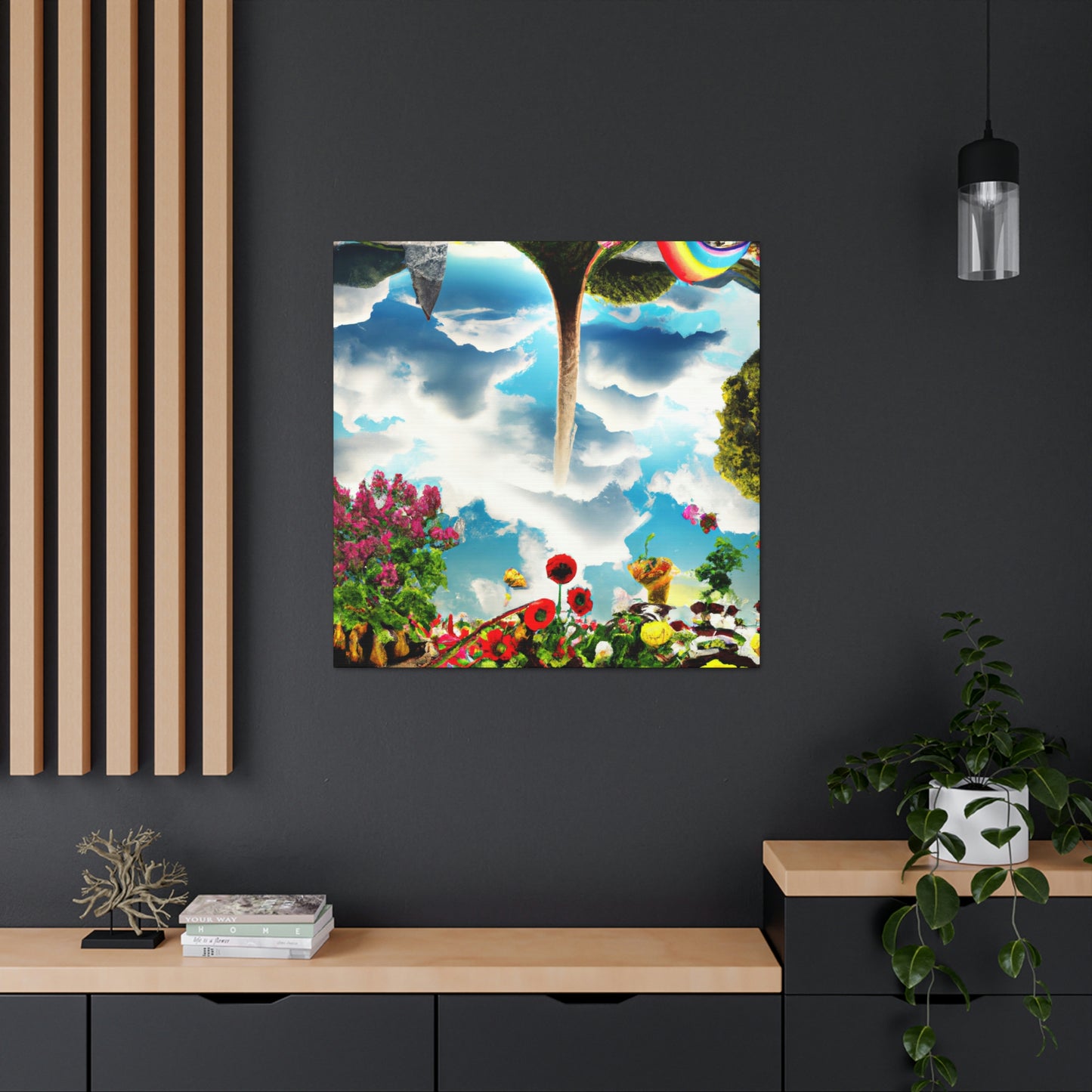 Rainbow Sky Garden - The Alien Canva