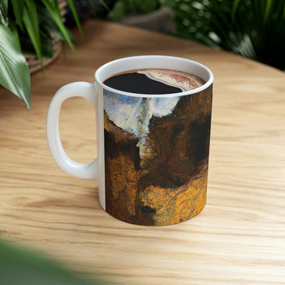 "Dusty Pilgrims at the Forgotten Shrine" - The Alien Ceramic Mug 11 oz