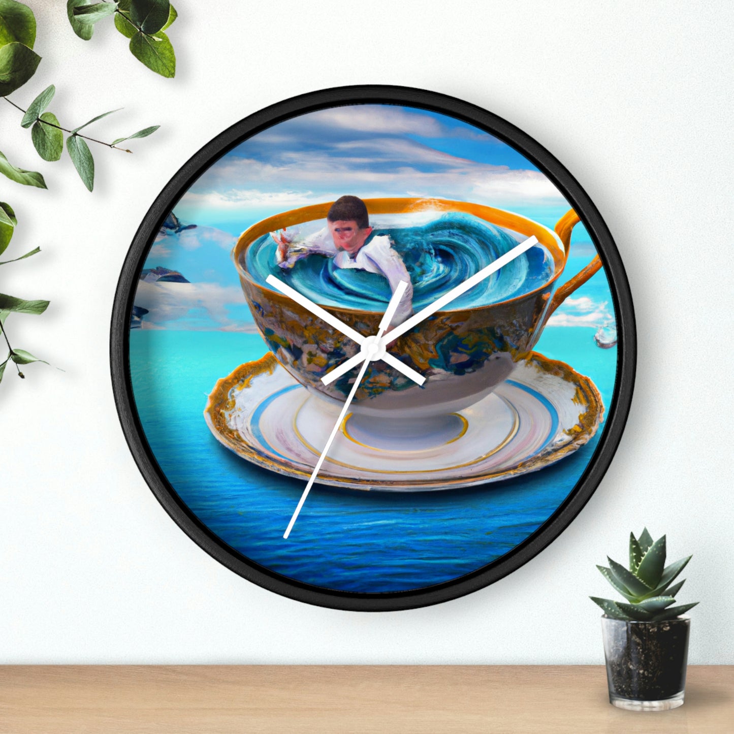 "Adrift in a China Cup: The Story of a Lost Child's Oceanic Adventure" - The Alien Wall Clock