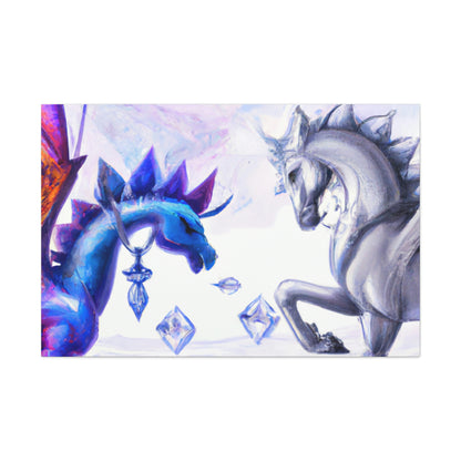 "The Crystal War: Dragon vs Pegasus" - The Alien Canva