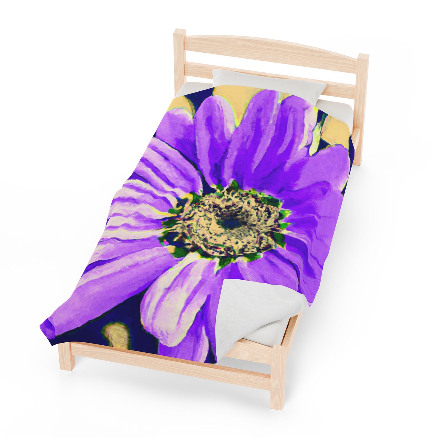 Purple Petals Popping: Create an Eye-Catching Daisy-Rose Fusion - The Alien Velveteen Plush Blanket