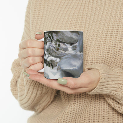 "Canyon Chaos: The Rockslide Race" - The Alien Ceramic Mug 11 oz