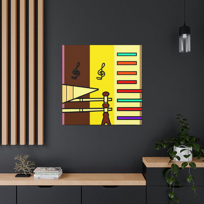 "Four Colors Tribute: Ancient Musical Artistry" - Canvas