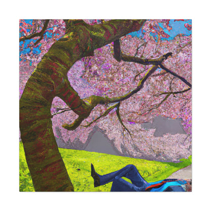 "A Moment of Calm Beneath the Cherry Blossoms" - The Alien Canva