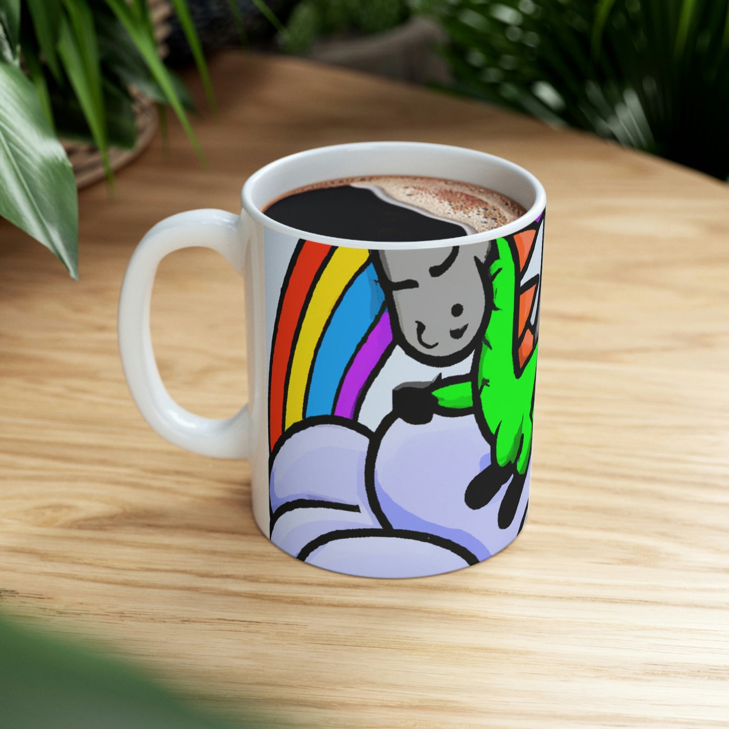 "A Dreamy Dragon's Nap" - The Alien Ceramic Mug 11 oz