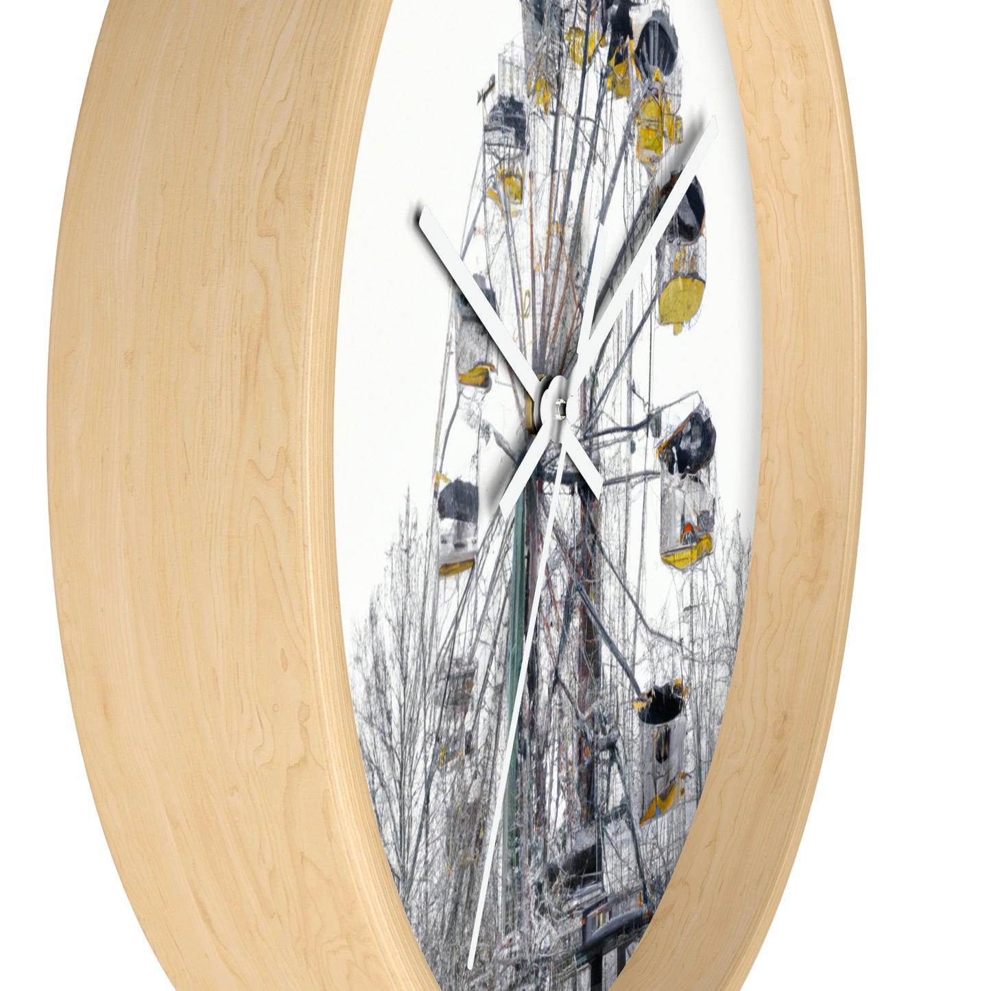 "Lonely Wheel in a Winter Wonderland" - El reloj de pared alienígena